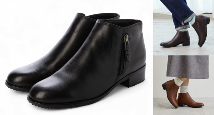 ing（イング）ブラックのショートブーツ