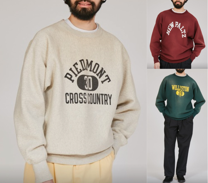 Championグレーのロゴスウェット