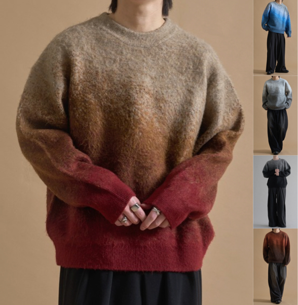 
epnokブラウンのグラデーションニット