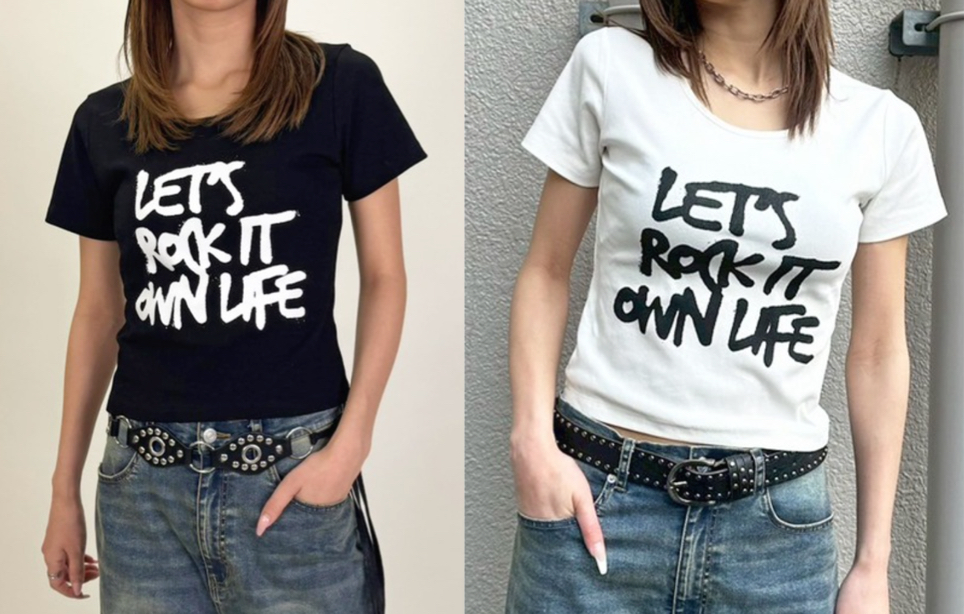 EGOIST（エゴイスト）ブラックの手書き風ロゴTシャツ