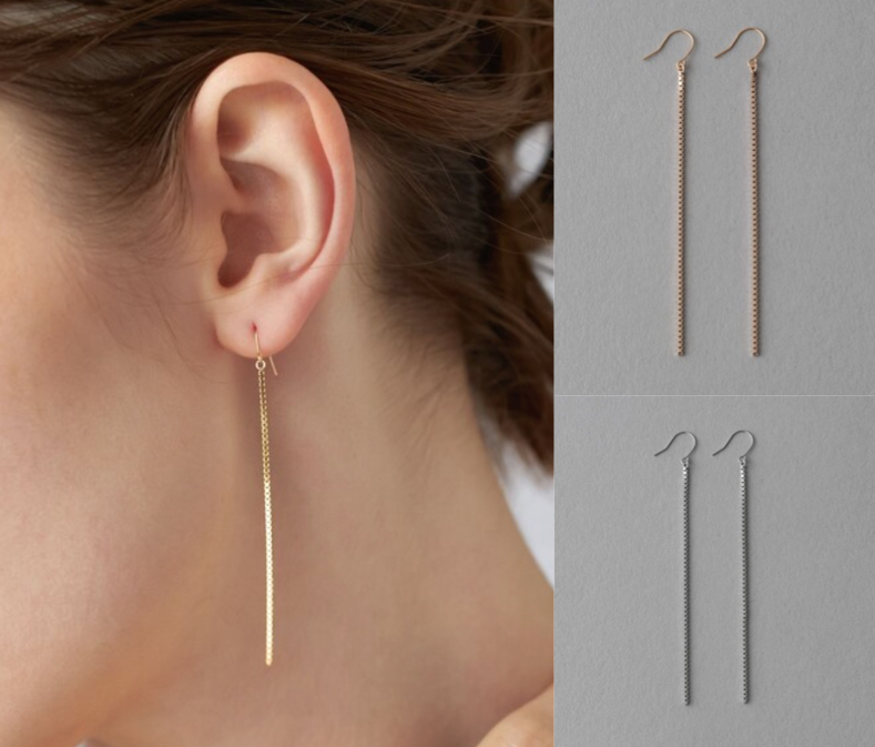 ピアス ベネチアンチェーン ピアス レディースゴールドの揺れるピアス