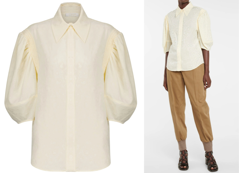 Chloe(クロエ)ホワイトの半袖ブラウス