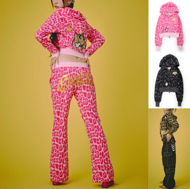 GALFY(ガルフィー)ピンクのレオパード柄パーカー