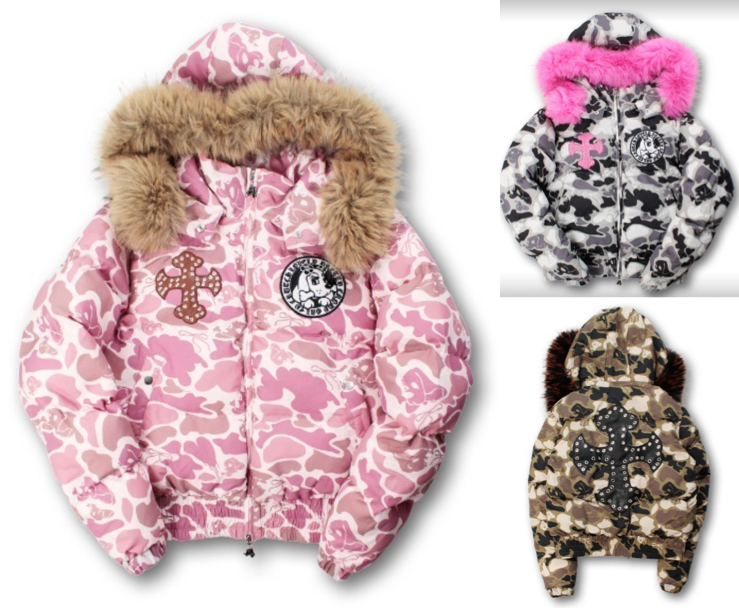 GALFY(ガルフィー)ピンクのファー付きダウンジャケット