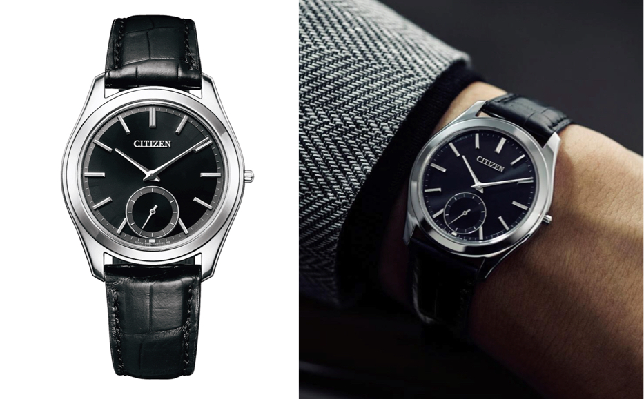 citizenブラックベルトの腕時計