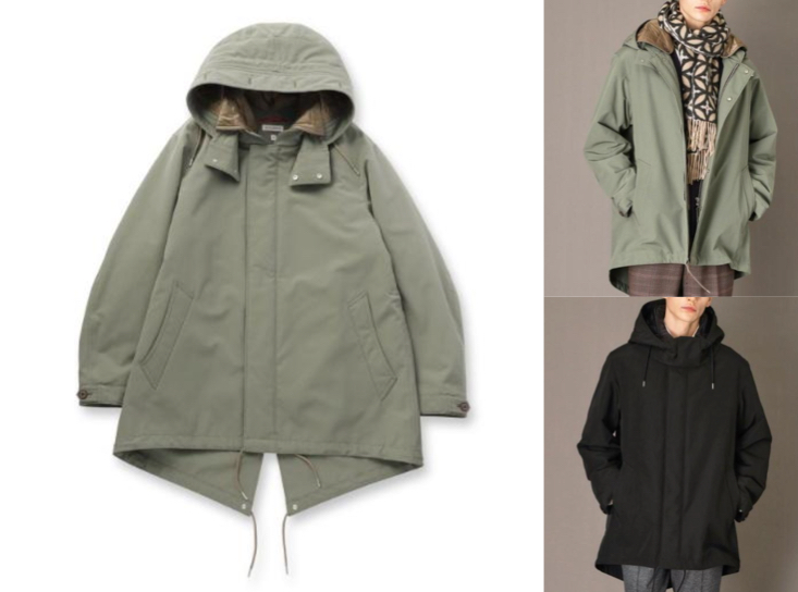 DRESSTERIORカーキのナイロンジャケット