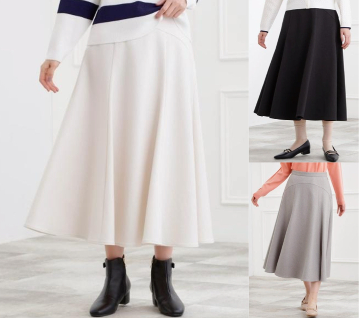 grove（グローブ）
ホワイトのフレアスカート