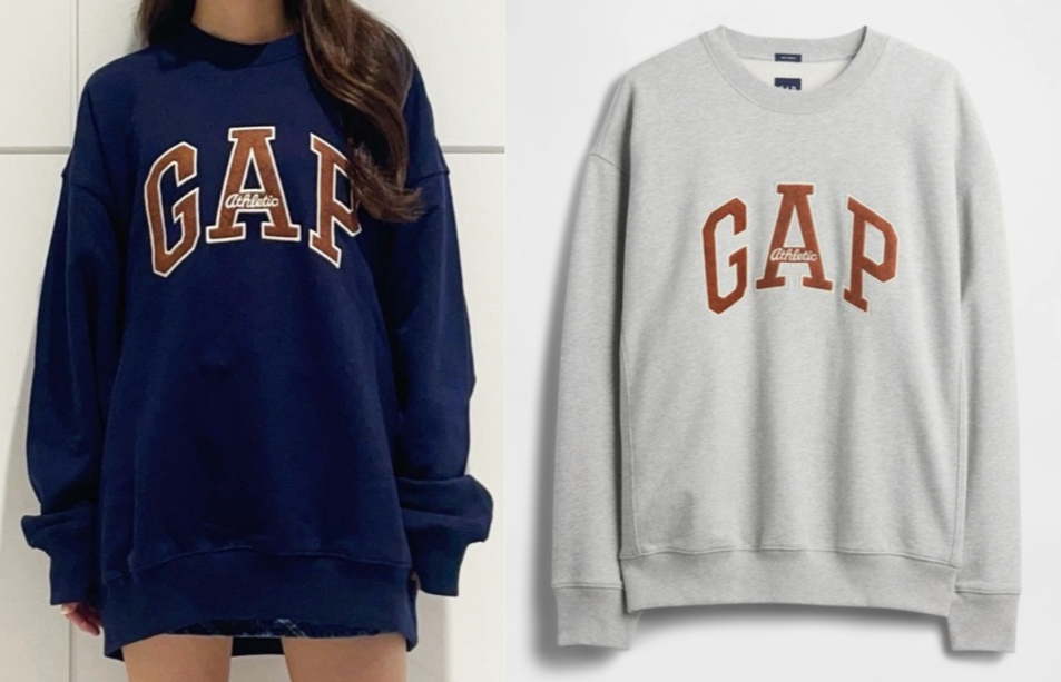 GAP（ギャップ）ネイビーのロゴスウェット