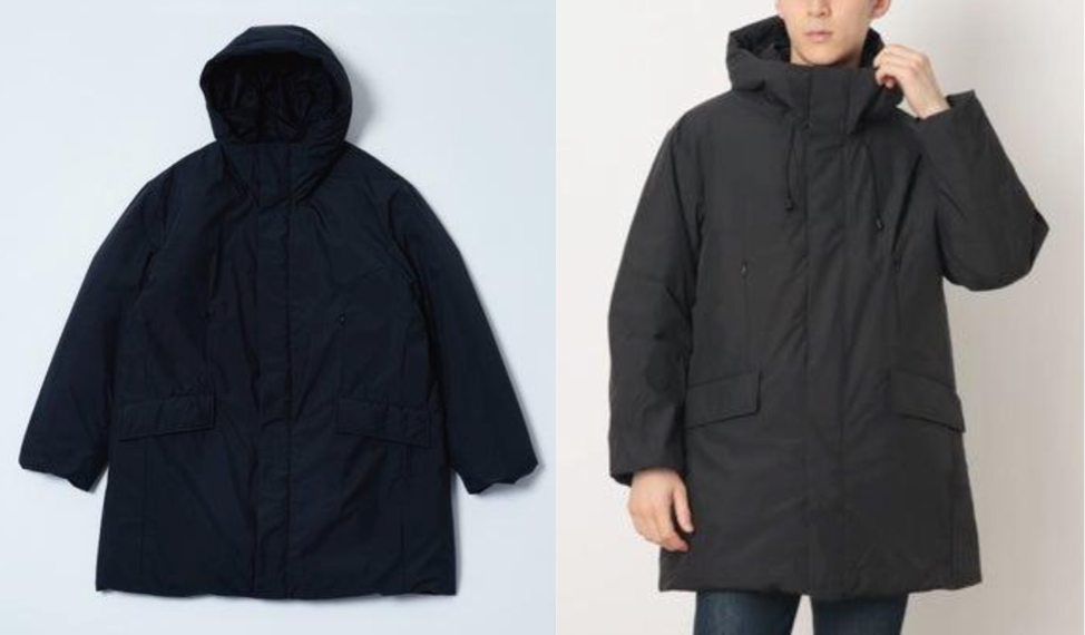 DUNLOP REFINED(ダンロップリファインド)ブラックのフード付きジャケットコート