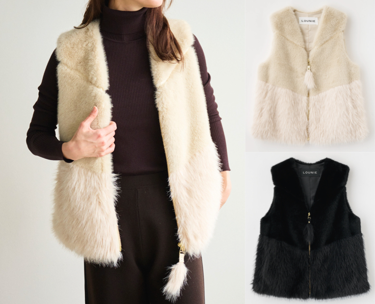 LOUNIE(ルーニィ)ベージュのファージレ