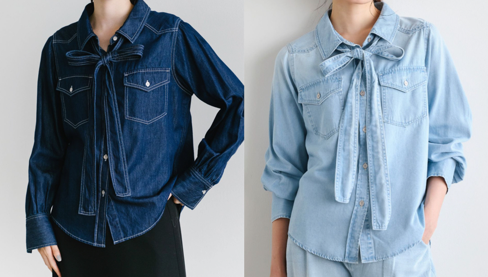 Stola.(ストラ)ネイビーのデニムシャツ