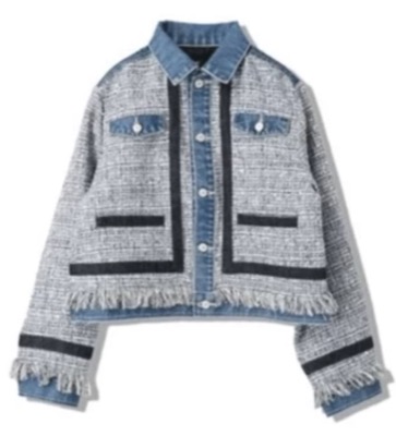 DENHAM(デンハム)ブルーのツイードデニムジャケット