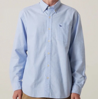 Eddie Bauer（エディーバウアー）サックスブルーのシャツ