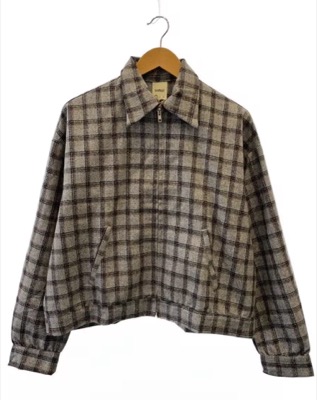 Badhiya（バディーヤ）グレージュのチェック柄ジャケット