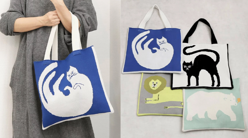 cachecache（カシュカシュ）ブルーのトートバッグ