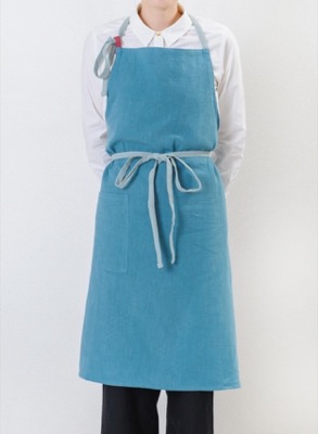 Dish works RENTAL（ディッシュワークレンタル）ライトブルーのエプロン