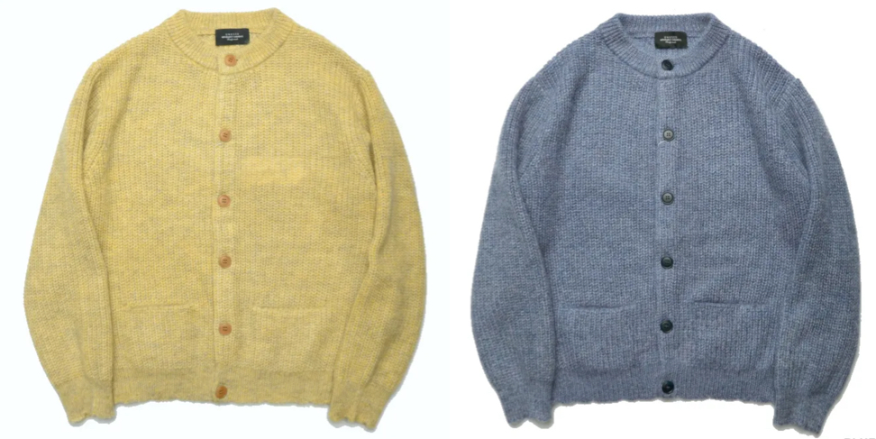 UNUSED（アンユーズド）イエローのモヘアカーディガン