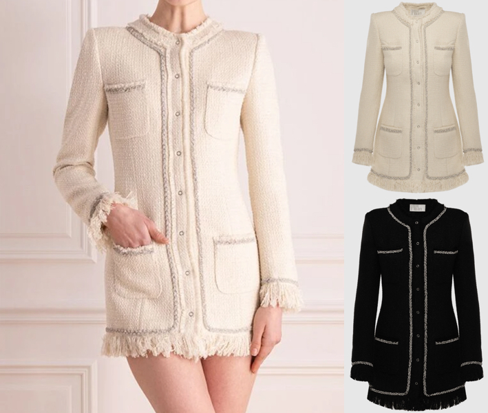 Giuseppe Di Morabito(ジウゼッペ・ディ・モラビト)ライトベージュのニットミニドレス