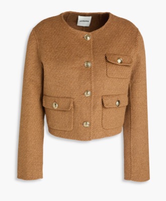 SANDRO(サンドロ)ベージュのノーカラージャケット