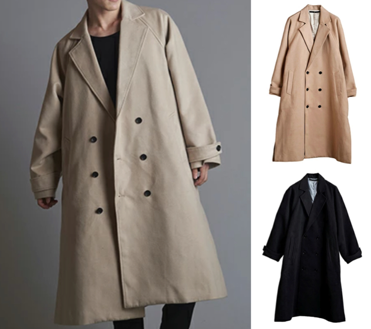 NO ID.(ノーアイディー)ライトベージュのダブルコート