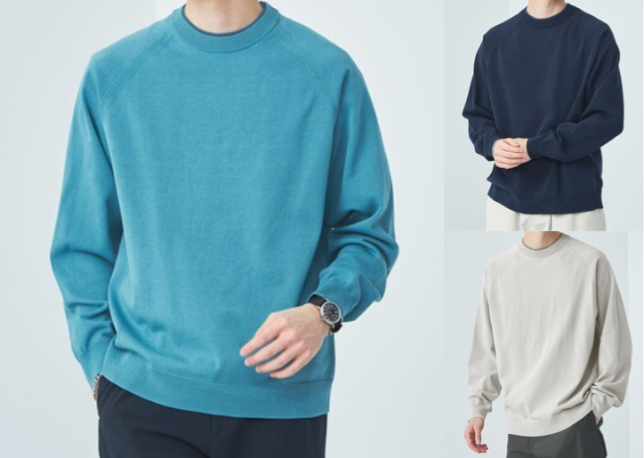 green label relaxing（グリーンレーベルリラクシング）ライトブルーのニット