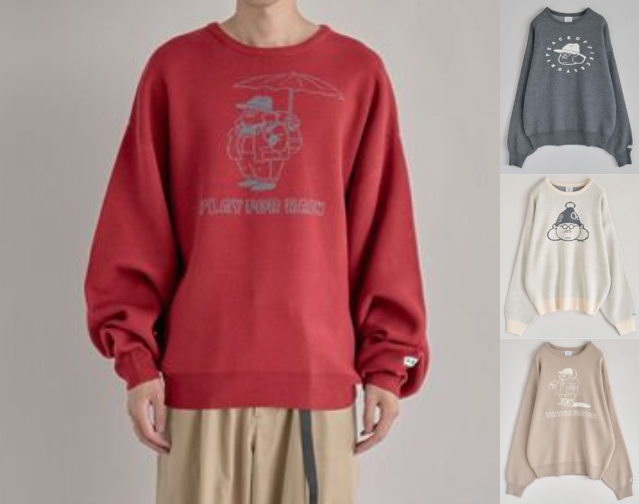 CRAFT STANDARD BOUTIQUE（クラフトスタンダードブティック）赤いプリントニット