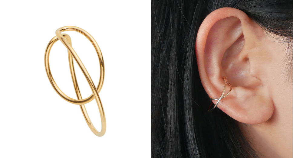 va vendome aoyama(ヴイエー ヴァンドーム青山)ゴールドのラインイヤカフ