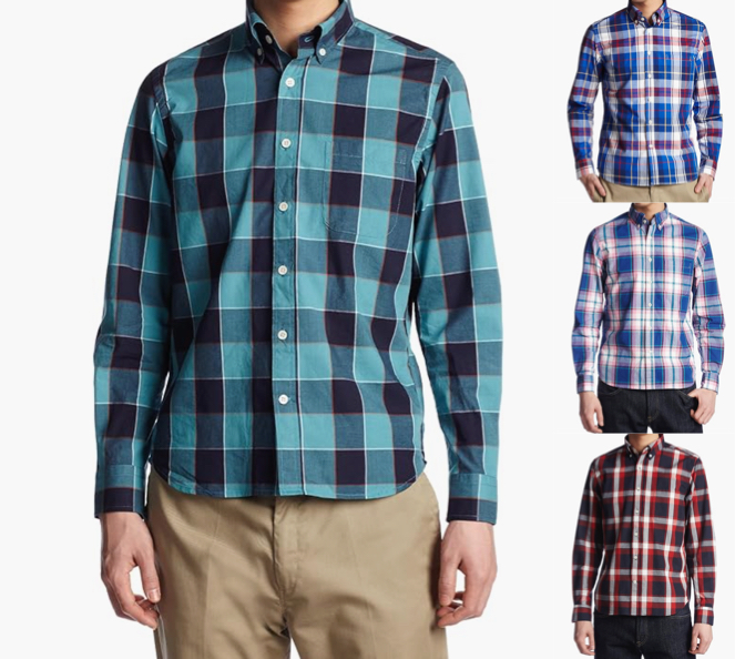 Ciaopanic(チャオパニック)ブルーグリーンのチェック柄シャツ