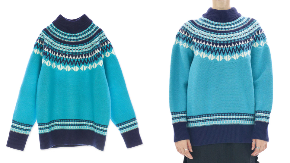 theminimumブルーのニット