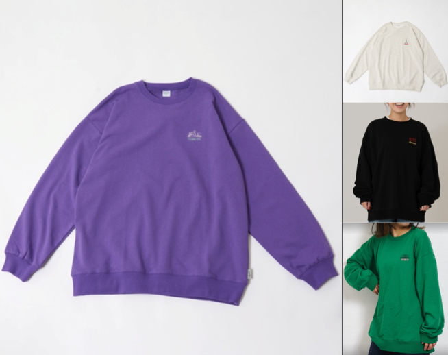 and D. petit パープルのスウェット