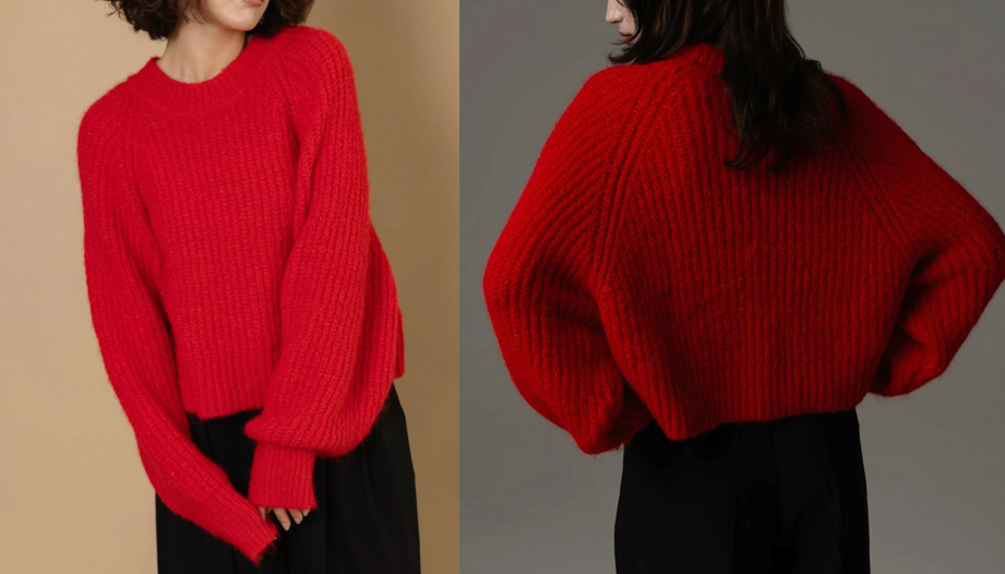 R by Te chichiレッドのニット