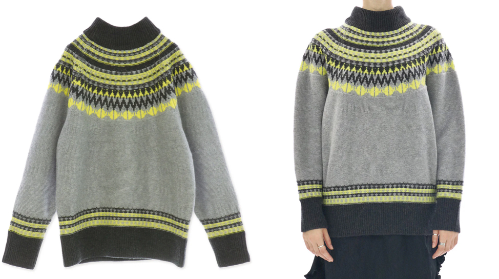 RE SYU RYUグレーのニット