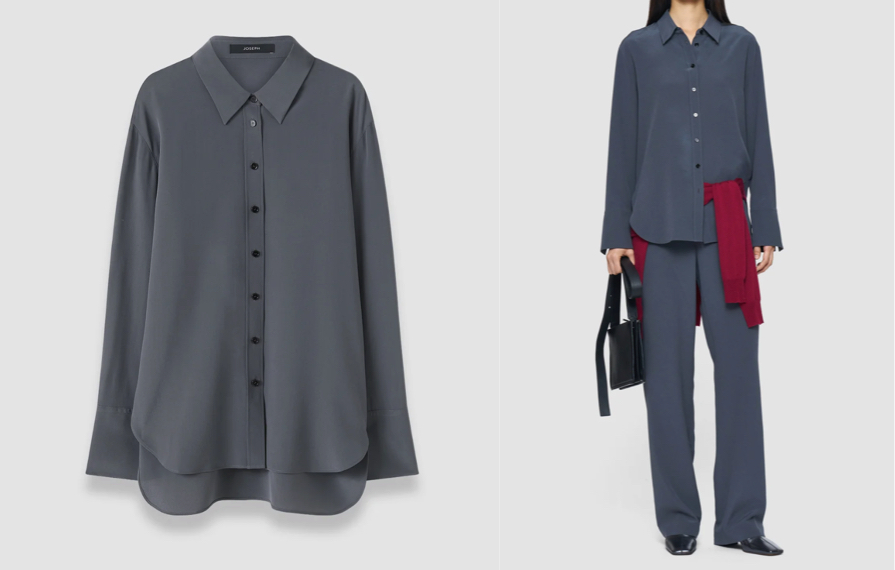 JOSEPHグレーのブラウス