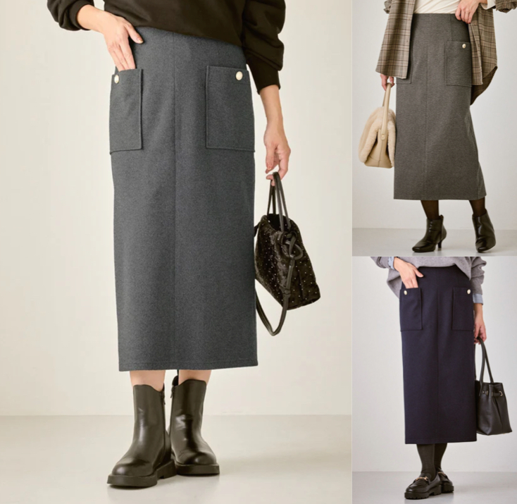 ROPÉ PICNIC（ロペピクニック）チャコールグレーのタイトスカート