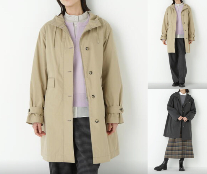 human woman（ヒューマンウーマン）ベージュのモッズコート