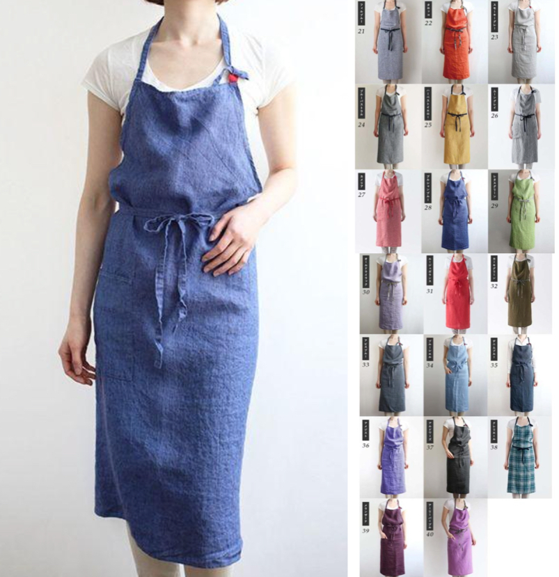 Lino e Lina(リノエリーナ)ブルーのエプロン