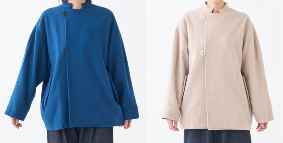 GRANDMA MAMA DAUGHTER(グランマママドーター)ブルーのショートコート