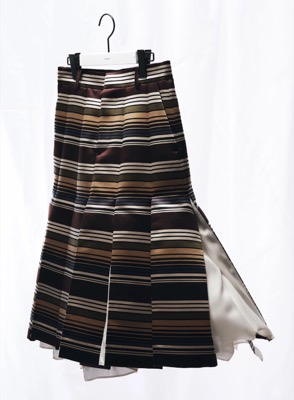 sacai(サカイ)ブラウン系のボーダースカート