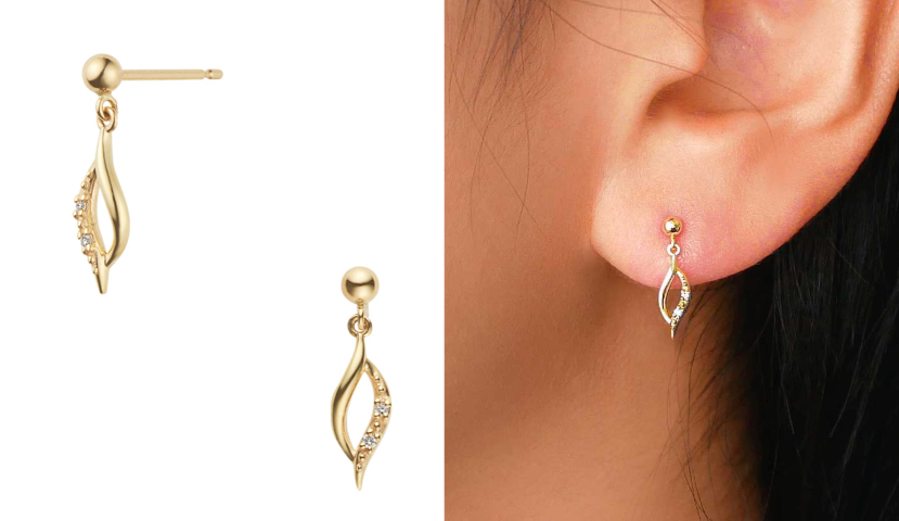 Vendome Aoyama（ヴァンドーム青山）ゴールドxダイヤのピアス