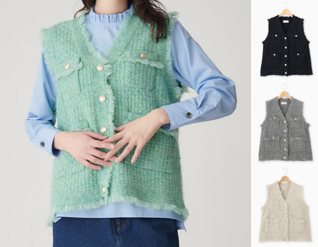 Mylanka（ミランカ）グリーンのジレ