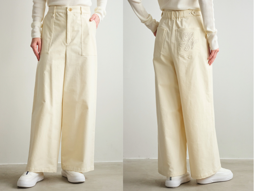 lounieホワイトのパンツ