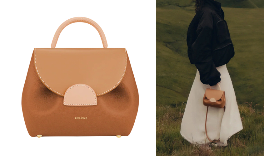 Polène(ポレーヌ)ライトブラウンのハンドバッグ