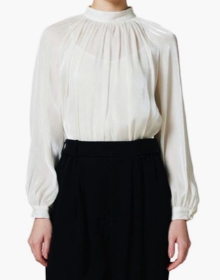 DOUBLE STANDARD CLOTHING（ダブルスタンダードクロージング）ホワイトのシアーブラウス