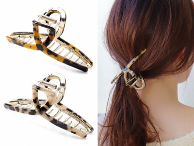 Cream dot（クリームドット）ブラウンのべっ甲ヘアクリップ