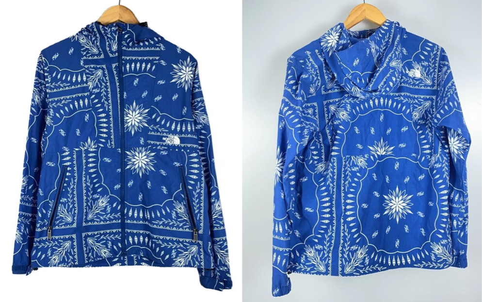 2ndstreetブルーのプリント柄ブルゾン