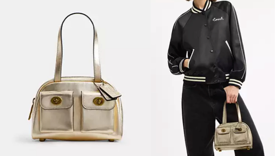 COACH（コーチ）ゴールドのハンドバッグ