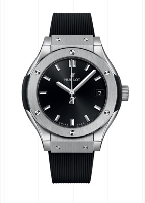 HUBLOT(ウブロ)ブラックxシルバーの腕時計