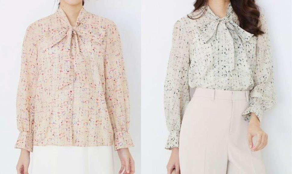 COUP DE CHANCE（クード シャンス）オレンジのプリントブラウス