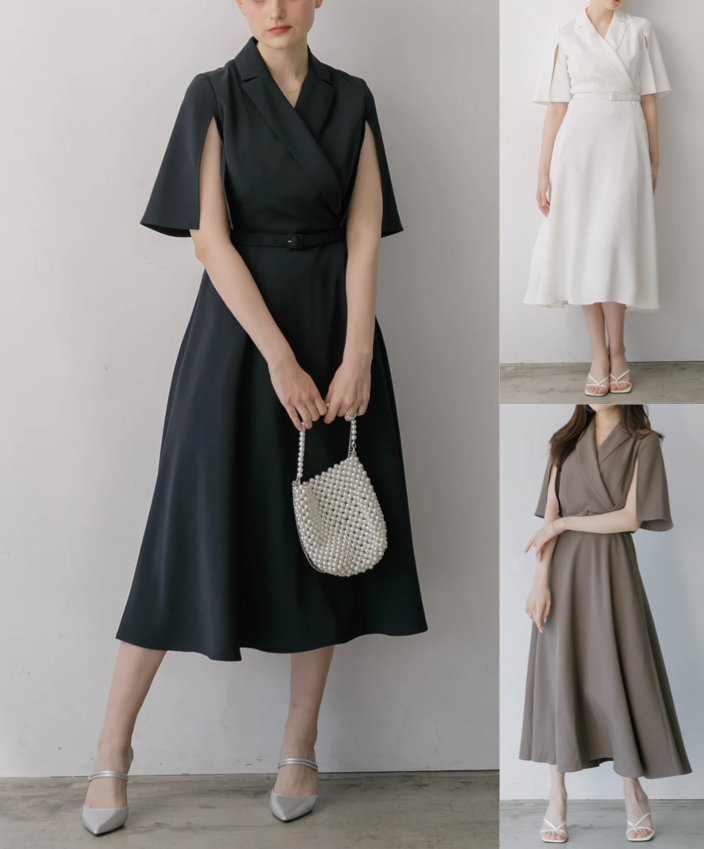 laluneブラックのワンピース