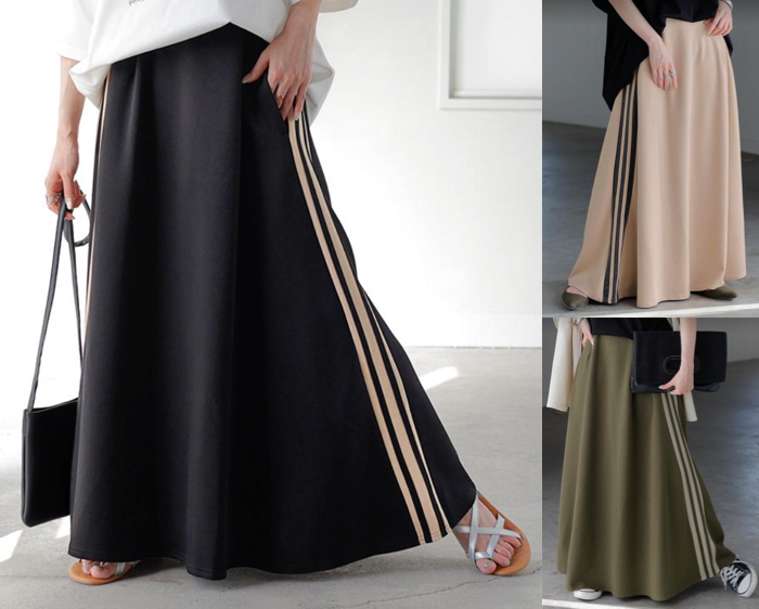 HUG.U(ハグユー)ブラックのフレアスカート